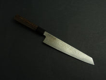 Load image into Gallery viewer, KICHIJI HIKARI SLD STAINLESS CLAD DAMASCUS KUROZOME KIRITSUKE SUJIHIKI 205MM OCTAGONAL WENGE HANDLE
