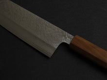Load image into Gallery viewer, MAKOTO KUROSAKI VG-7 DAMASCUS HAMMERED GYUTO 240MM OCTAGONAL WALNUT HANDLE
