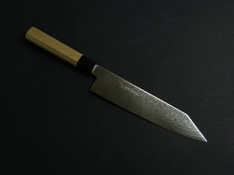 YOSHIHIRO GINSAN DAMASCUS KIRITSUKE GYUTO 210MM OCTAGONAL MAGNOLIA HANDLE