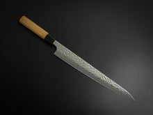 Load image into Gallery viewer, HITOHIRA AUS-10 HAMMERED DAMASCUS SUJIHIKI 270MM CHERRY WOOD HANDLE
