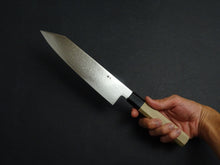 Load image into Gallery viewer, YOSHIHIRO GINSAN DAMASCUS KIRITSUKE GYUTO 210MM OCTAGONAL MAGNOLIA HANDLE
