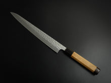 Load image into Gallery viewer, HITOHIRA AUS-10 HAMMERED DAMASCUS SUJIHIKI 270MM CHERRY WOOD HANDLE
