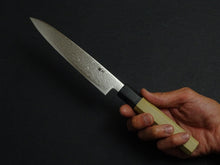 Load image into Gallery viewer, YOSHIHIRO GINSAN DAMASCUS PETTY 150MM OCTAGONAL MAGNOLIA HANDLE
