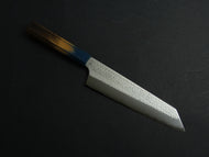 KICHIJI VG-5 HAMMERED KIRITSUKE GYUTO 195MM OCTAGONAL AKATSUKI (BURNT & DYED) OAKWOOD HANDLE