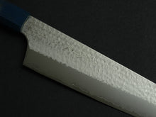 Load image into Gallery viewer, KICHIJI VG-5 HAMMERED KIRITSUKE GYUTO 195MM OCTAGONAL AKATSUKI (BURNT &amp; DYED) OAKWOOD HANDLE
