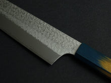 Load image into Gallery viewer, KICHIJI VG-5 HAMMERED KIRITSUKE GYUTO 195MM OCTAGONAL AKATSUKI (BURNT &amp; DYED) OAKWOOD HANDLE
