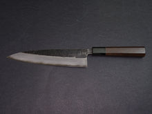 Load image into Gallery viewer, HATSUKOKORO KUMOKAGE AOGAMI-2 KUROUCHI DAMASCUS GYUTO 210MM OCTAGONAL WALNUT HANDLE
