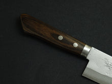 Load image into Gallery viewer, MASUTANI SEKKA VG-10 NASHIJI DAMASCUS SANTOKU 170MM BROWN HANDLE
