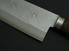 Load image into Gallery viewer, MASUTANI SEKKA VG-10 NASHIJI DAMASCUS SANTOKU 170MM BROWN HANDLE

