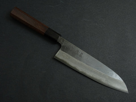 HATSUKOKORO KUMOKAGE AOGAMI-2 KUROUCHI DAMASCUS SANTOKU 180MM OCTAGONAL WALNUT HANDLE