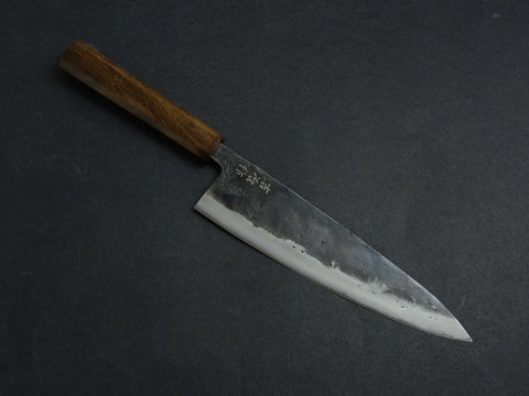 KICHIJI KUROGANE AOGAMI-2 KUROUCHI GYUTO 210MM OCTAGONAL MONO BUBINGA HANDLE