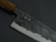 Load image into Gallery viewer, KICHIJI KUROGANE AOGAMI-2 KUROUCHI GYUTO 210MM OCTAGONAL MONO BUBINGA HANDLE
