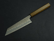 Load image into Gallery viewer, OUL SHIROGAMI-1 STAINLESS CLAD HAMMERED BUNKA 170MM BLACK OAK HANDLE*
