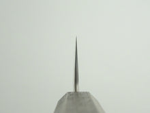 Load image into Gallery viewer, OUL SHIROGAMI-1 STAINLESS CLAD HAMMERED BUNKA 170MM BLACK OAK HANDLE*
