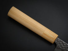 Load image into Gallery viewer, TSUNEHISA SHIROGAMI 2 / STAINLESS CLAD HAMMERED PETTY 135MM CHERRYWOOD HANDLE
