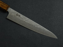 Load image into Gallery viewer, KICHIJI 440C HAMMERED DAMASCUS PETTY 150MM OAK/BAIKOKU HANDLE

