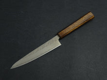 Load image into Gallery viewer, KICHIJI 440C HAMMERED DAMASCUS PETTY 150MM OAK/BAIKOKU HANDLE
