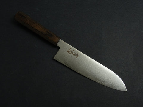 KICHIJI VG-10 33LAYER DAMASCUS SANTOKU KNIFE 180MM OCTAGONAL PAKKAWOOD HANDLE