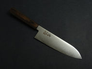 KICHIJI VG-10 33LAYER DAMASCUS SANTOKU KNIFE 180MM OCTAGONAL PAKKAWOOD HANDLE
