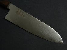 Load image into Gallery viewer, KICHIJI VG-10 33LAYER DAMASCUS SANTOKU KNIFE 180MM OCTAGONAL PAKKAWOOD HANDLE
