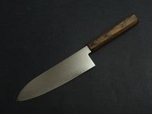 Load image into Gallery viewer, KICHIJI VG-10 33LAYER DAMASCUS SANTOKU KNIFE 180MM OCTAGONAL PAKKAWOOD HANDLE
