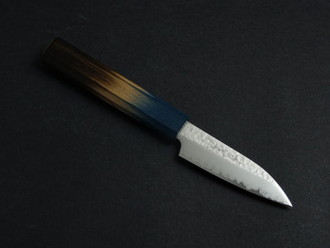 KICHIJI VG-5 HAMMERED PARING 90MM OCTAGONAL AKATSUKI (BURNT & DYED)  HANDLE