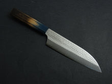 Load image into Gallery viewer, KICHIJI VG-5 HAMMERED SANTOKU 180MM OCTAGONAL AKATSUKI (BURNT &amp; DYED)  HANDLE

