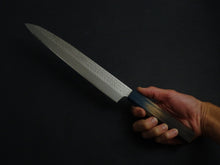 Load image into Gallery viewer, KICHIJI VG-5 HAMMERED SUJIHIKI 240MM OCTAGONAL AKATSUKI (BURNT &amp; DYED)  HANDLE
