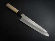 HITOHIRA GOROBEI REN SHIROGAMI-2 DAMASCUS GYUTO 240MM MAGNOLIA OCTAGONAL HANDLE