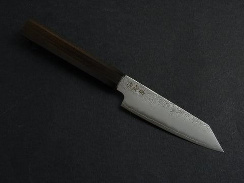 KICHIJI GINREI GINSAN NASHIJI KIRITSUKE PETTY 125MM OCTAGONAL MONO BUBINGA HANDLE