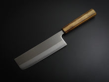 Load image into Gallery viewer, OUL SHIROGAMI-1 STAINLESS CLAD NAKIRI 165MM BURNT OAK HANDLE
