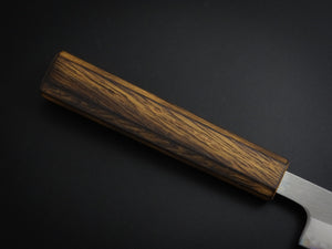 OUL SHIROGAMI-1 STAINLESS CLAD SUJIHIKI 240MM BURNT OAK HANDLE