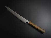 Load image into Gallery viewer, OUL SHIROGAMI-1 STAINLESS CLAD SUJIHIKI 240MM BURNT OAK HANDLE
