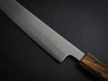 Load image into Gallery viewer, OUL SHIROGAMI-1 STAINLESS CLAD SUJIHIKI 240MM BURNT OAK HANDLE
