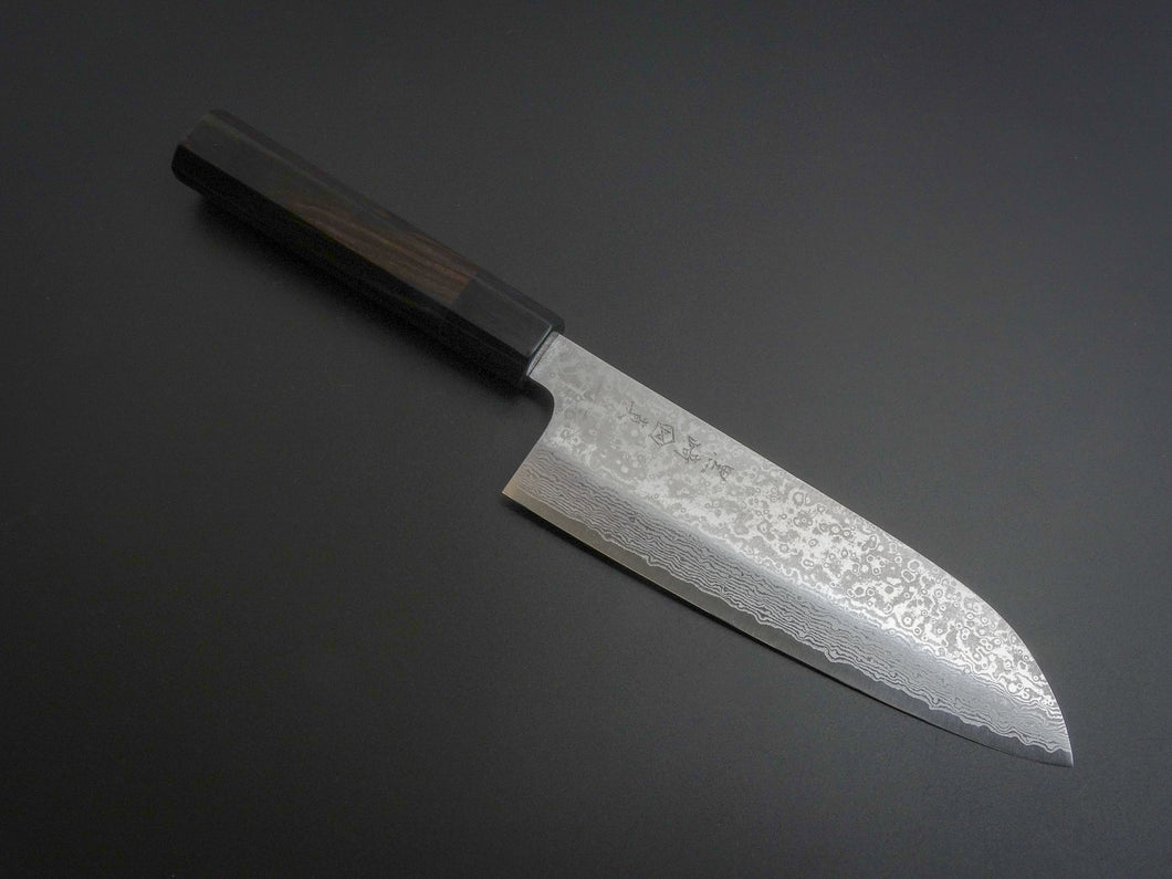 MAKOTO KUROSAKI VG-7 DAMASCUS SANTOKU EBONY OCTAGONAL HANDLE