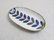 HASAMIYAKI BLUE LEAF OVAL PLATE