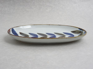 HASAMIYAKI LEAF OVAL PLATE