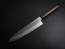 Load image into Gallery viewer, KICHIJI VG-10 33 LAYER HAMMERED DAMASCUS GYUTO 210MM ROSEWOOD HANDLE
