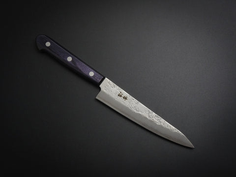 KICHIJI GINSAN NASHIJI PETTY KNIFE 135MM PURPLE HANDLE