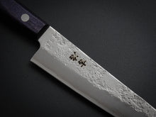 Load image into Gallery viewer, KICHIJI GINSAN NASHIJI PETTY KNIFE 135MM PURPLE HANDLE
