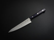 Load image into Gallery viewer, KICHIJI GINSAN NASHIJI PETTY KNIFE 135MM PURPLE HANDLE
