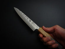 Load image into Gallery viewer, KICHIJI SLD WASHIJI PETTY 135MM OCTAGONAL BURNT OAKWOOD HANDLE
