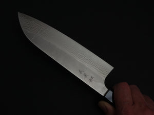 YOSHIMI VG10 NASHIJI DAMASCUS SANTOKU 170MM WALNUT WOOD HANDLE