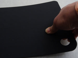 ASAHI MATTE BLACK RUBBER CHOPPING BOARD 370 x 245 x 8mm