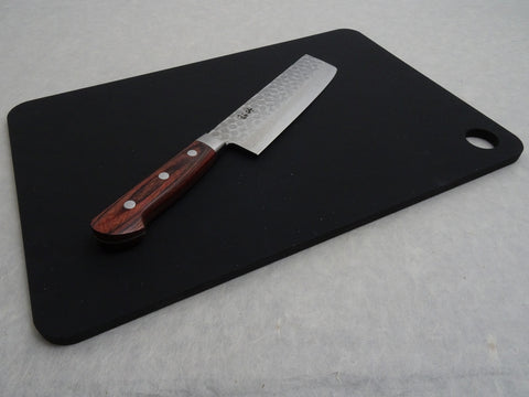 ASAHI MATTE BLACK RUBBER CHOPPING BOARD 370 x 245 x 8mm