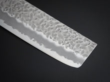 Load image into Gallery viewer, OUL SHIROGAMI-1 STAINLESS CLAD HAMMERED NAKIRI 165MM BLACK OAK HANDLE
