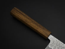 Load image into Gallery viewer, OUL SHIROGAMI-1 STAINLESS CLAD HAMMERED NAKIRI 165MM BLACK OAK HANDLE
