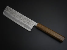 Load image into Gallery viewer, OUL SHIROGAMI-1 STAINLESS CLAD HAMMERED NAKIRI 165MM BLACK OAK HANDLE
