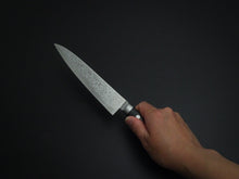 Load image into Gallery viewer, OUL VG-10 DAMASCUS PETTY 135MM BLACK PAKKA HANDLE
