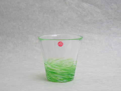 🌻TSUGARU HANDMADE VIDRO GLASS CUP JADE EMERALD GREEN (MOEGI)